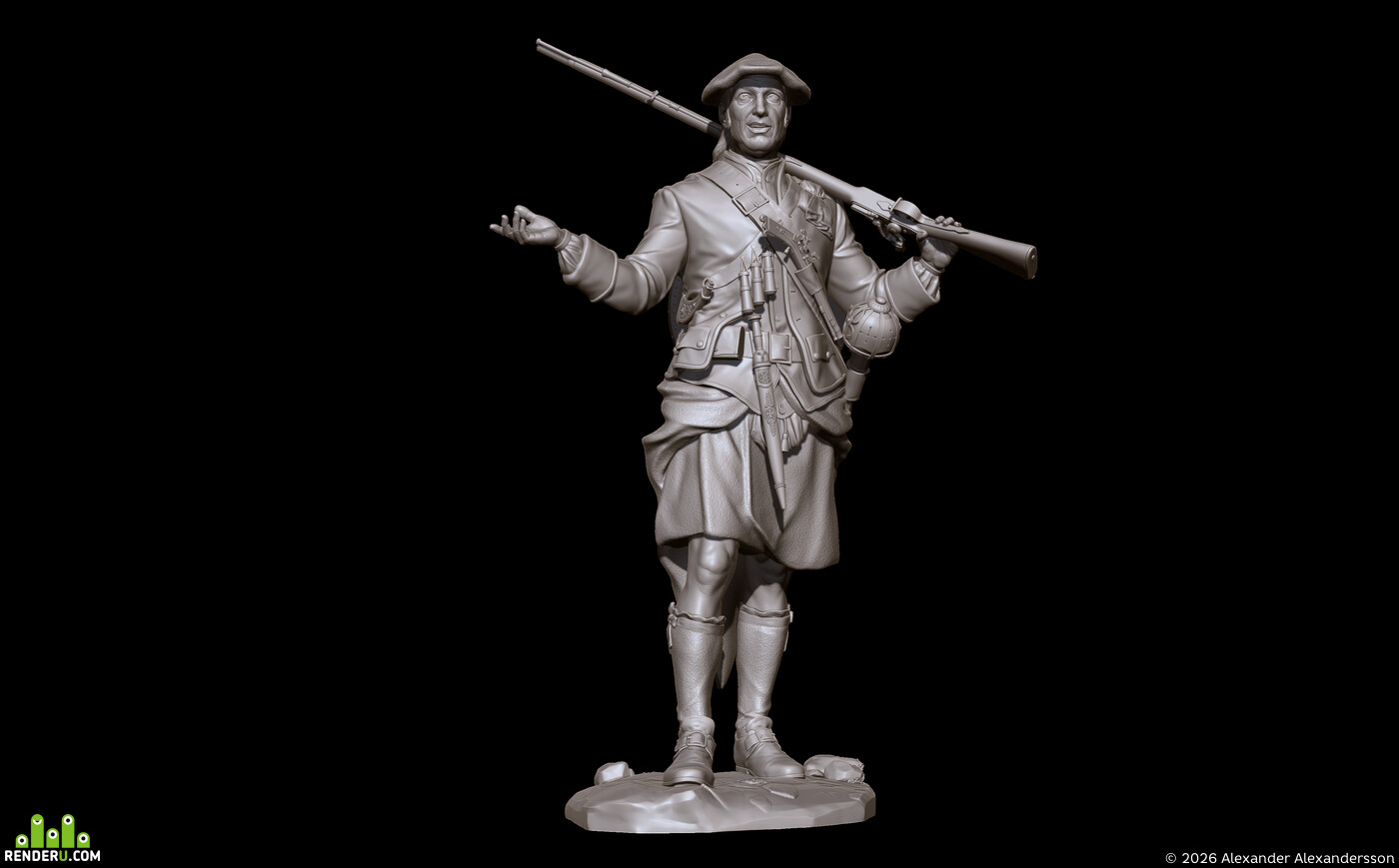 rutugal. An 18th-century Scottish warrior