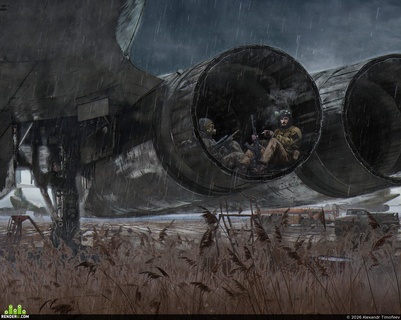Timokha. The rain