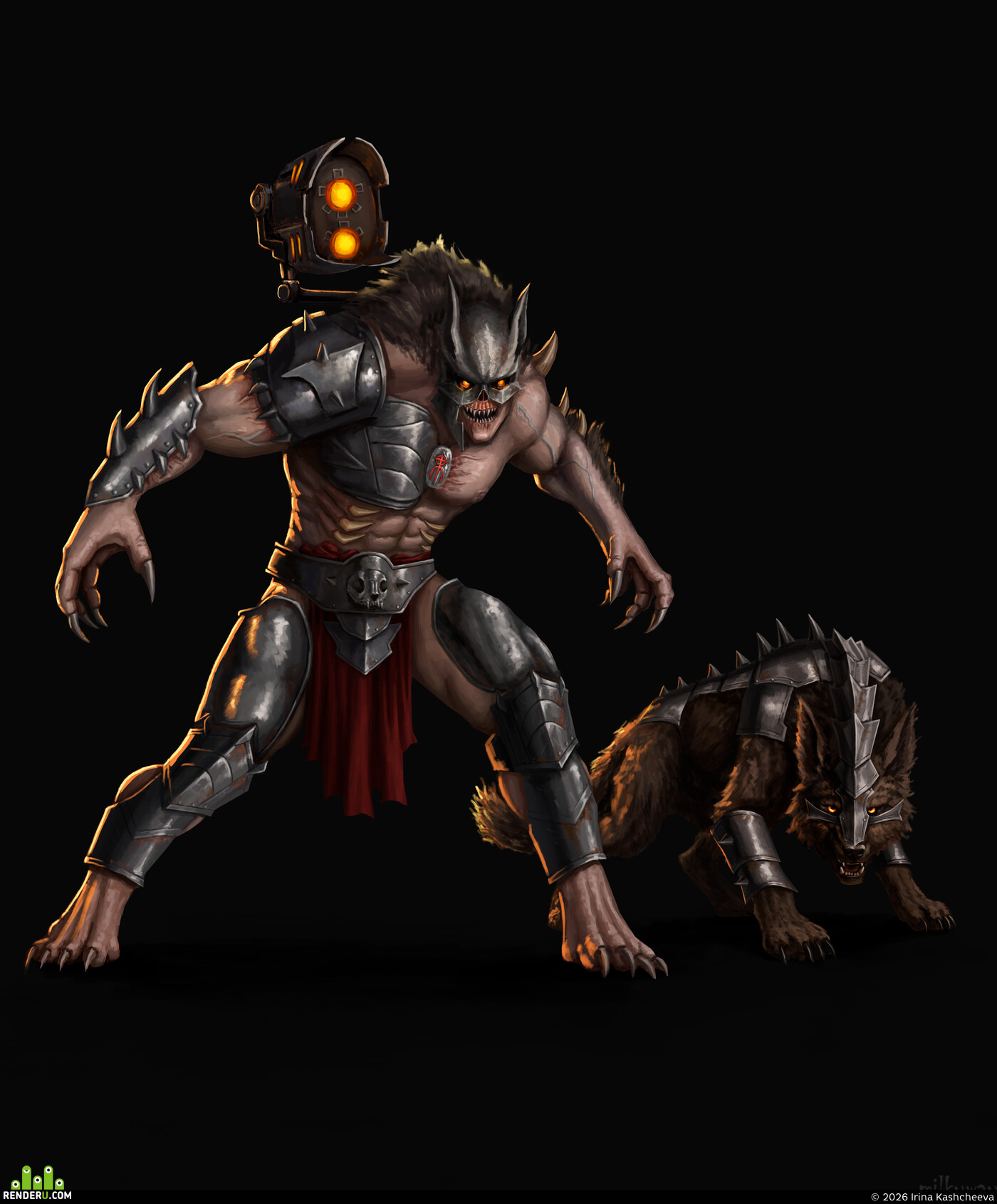 Irina Kashcheeva. The Hound Warden - DOOM: The Dark Ages (Fan Concept)