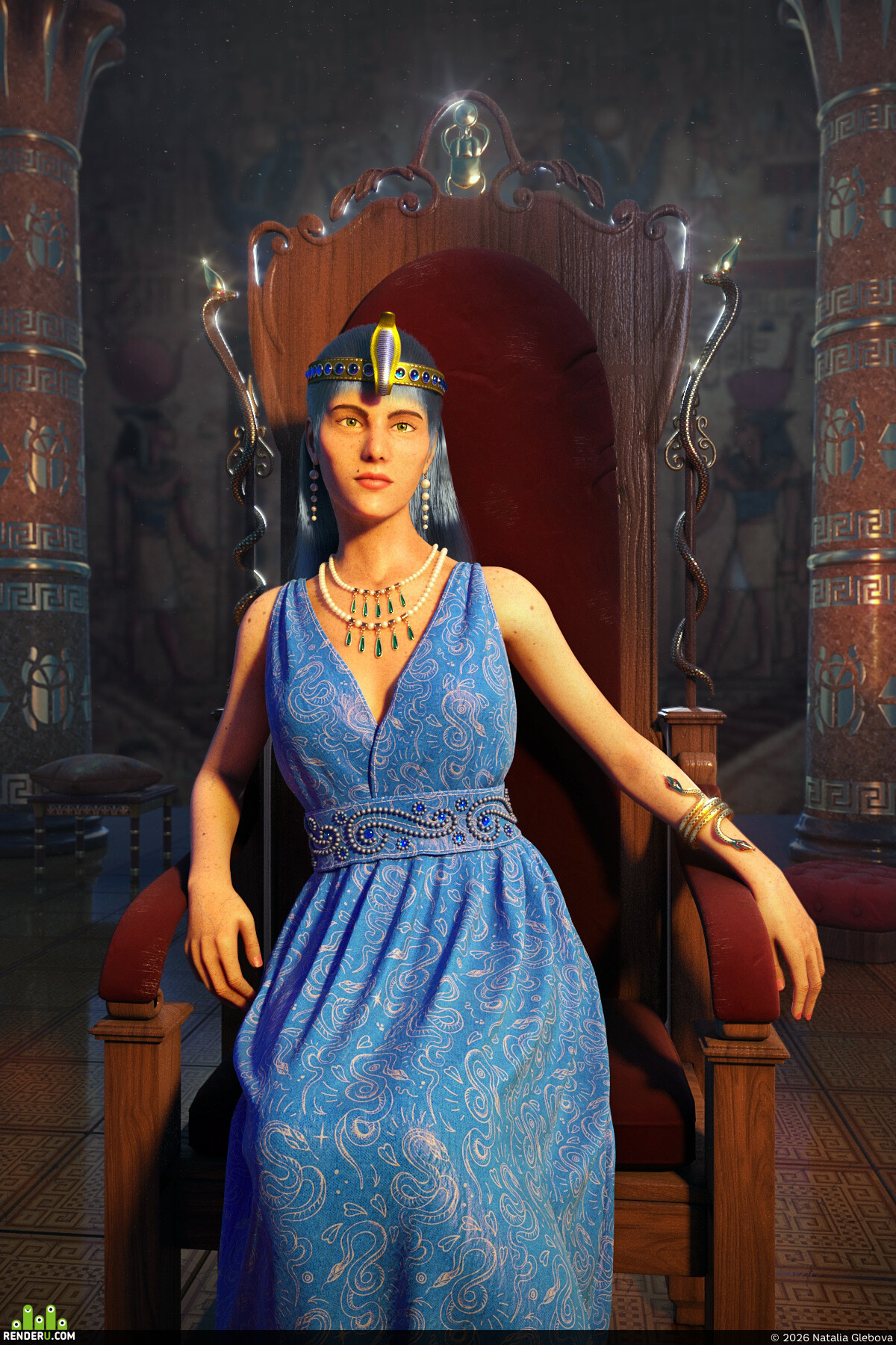 Natalia Glebova (Nataly Glebova). In the Egyptian Hall