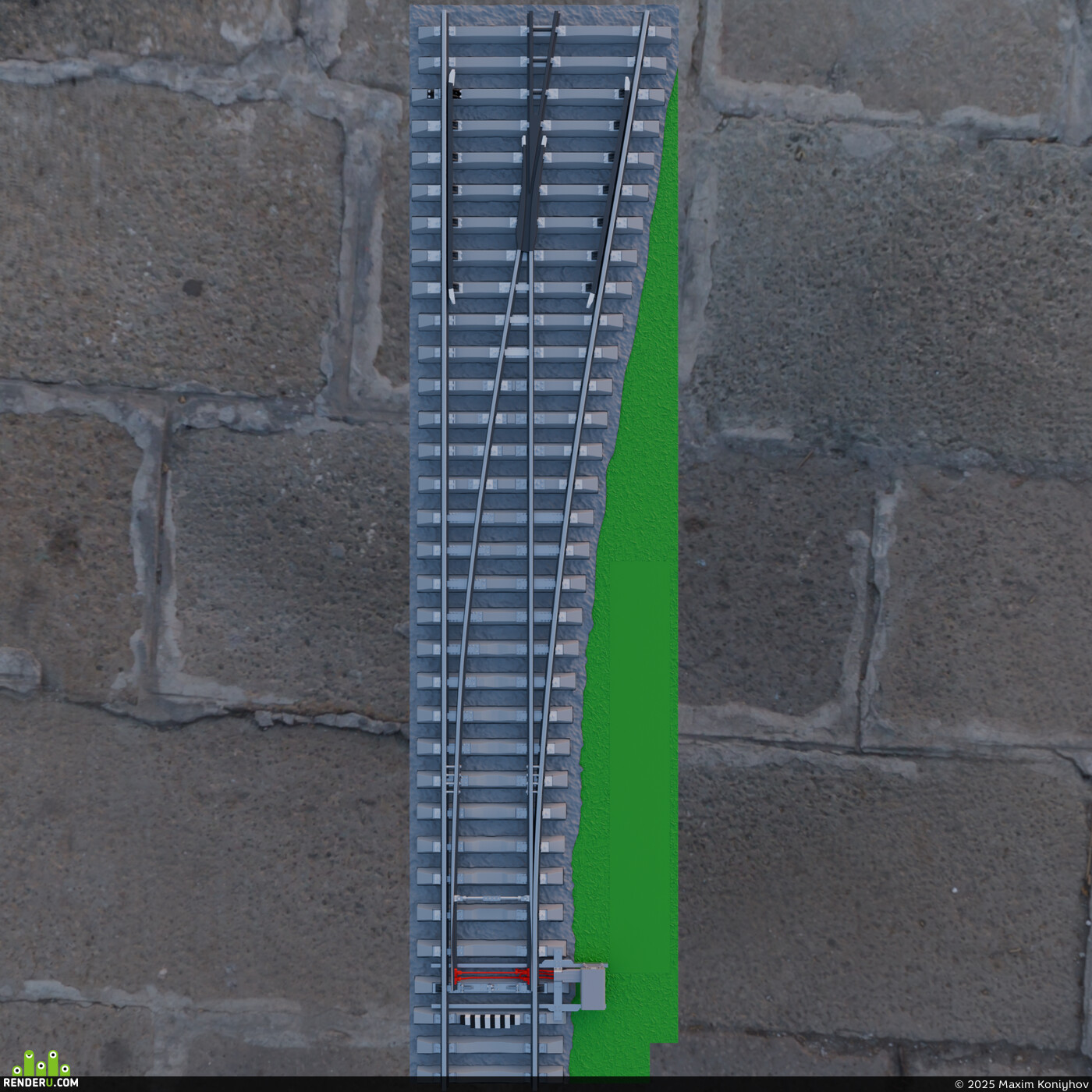 Maxim Koniyhov. Railroad switch for 3D printing