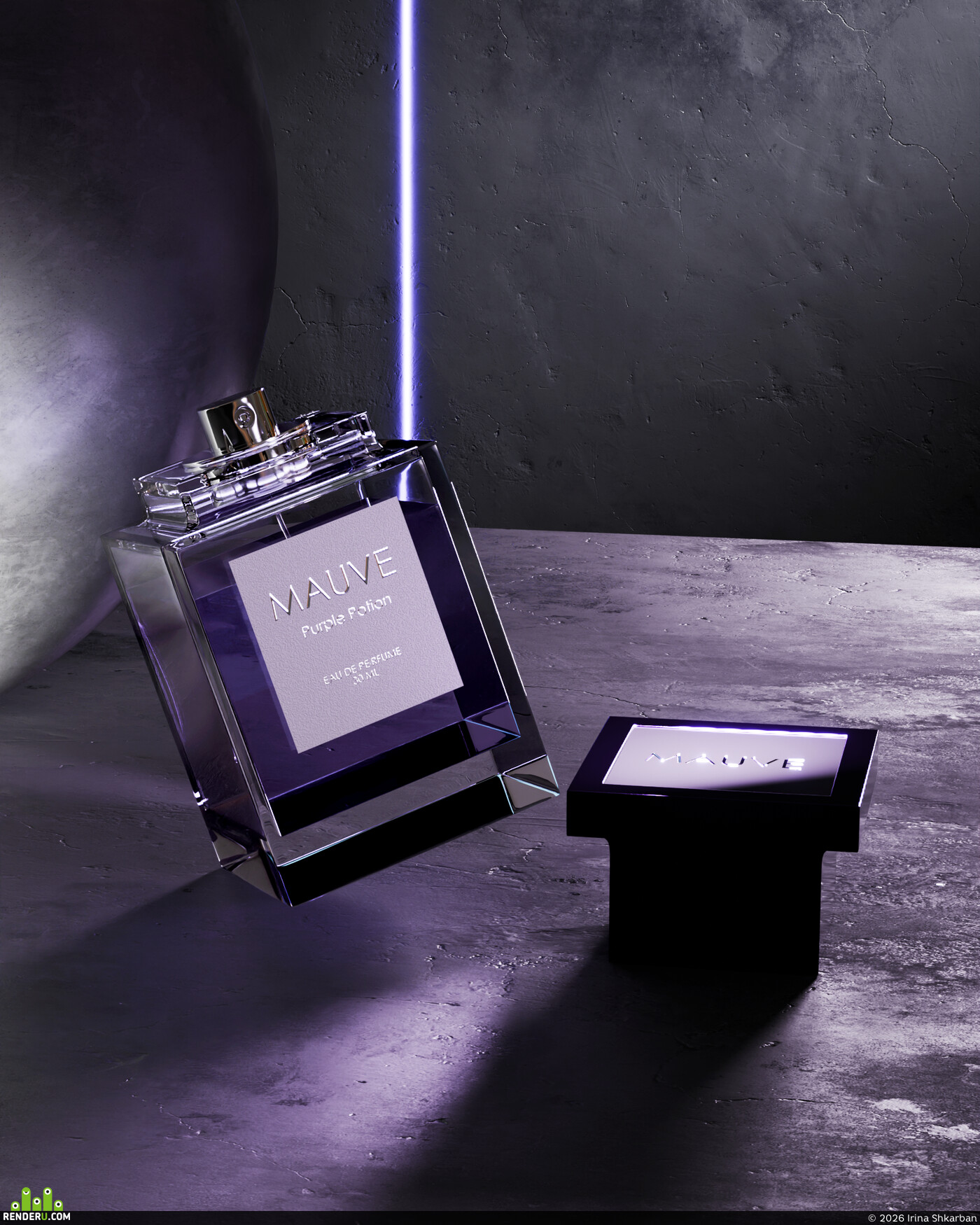 Irina Shkarban. MAUVE — Purple Potion | Perfume Product Visualisation