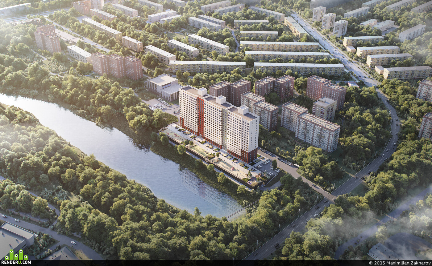 Maximilian Zakharov. Residential Complex "SOSEDI"