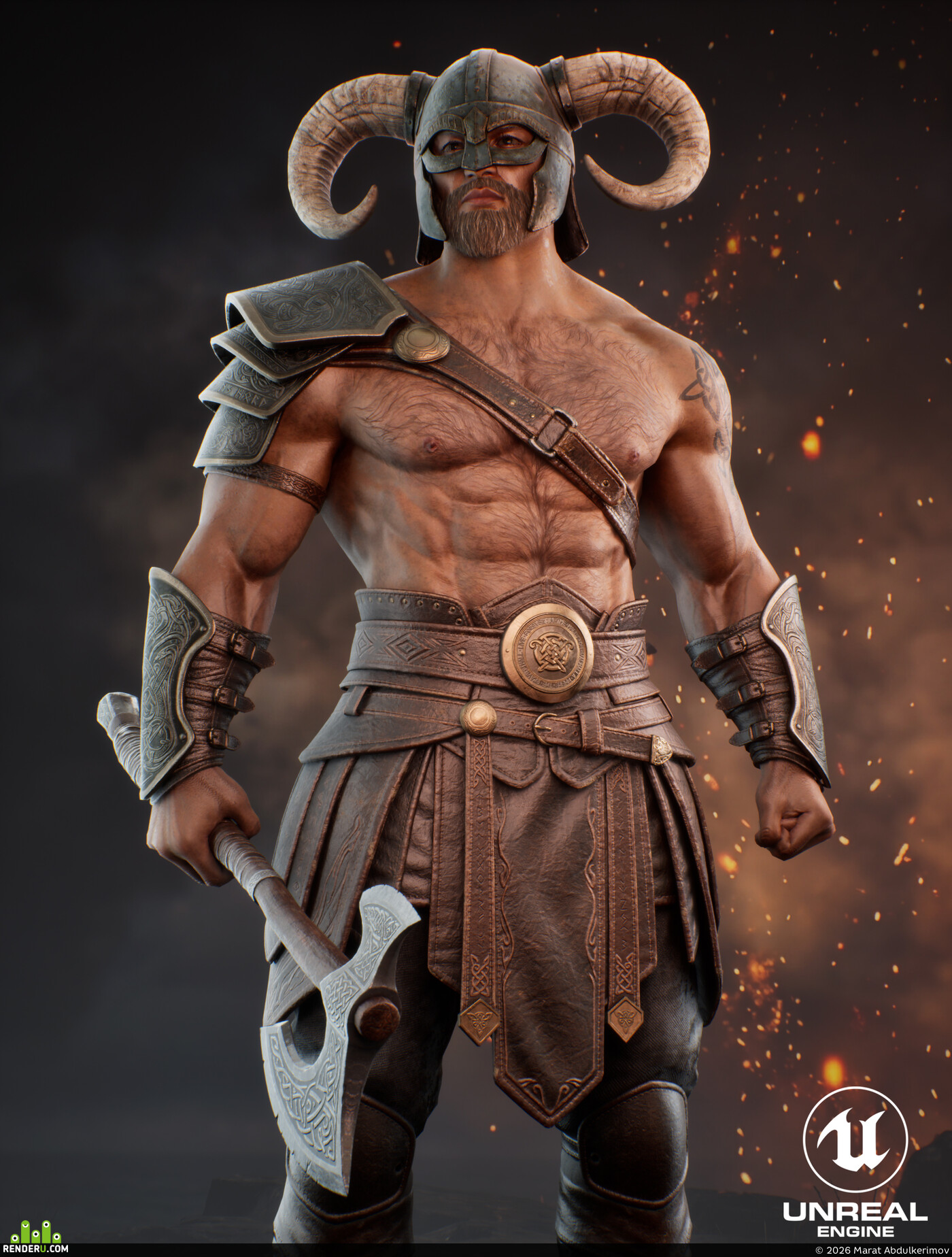 Marat Abdulkerimov. Viking Game Ready Character