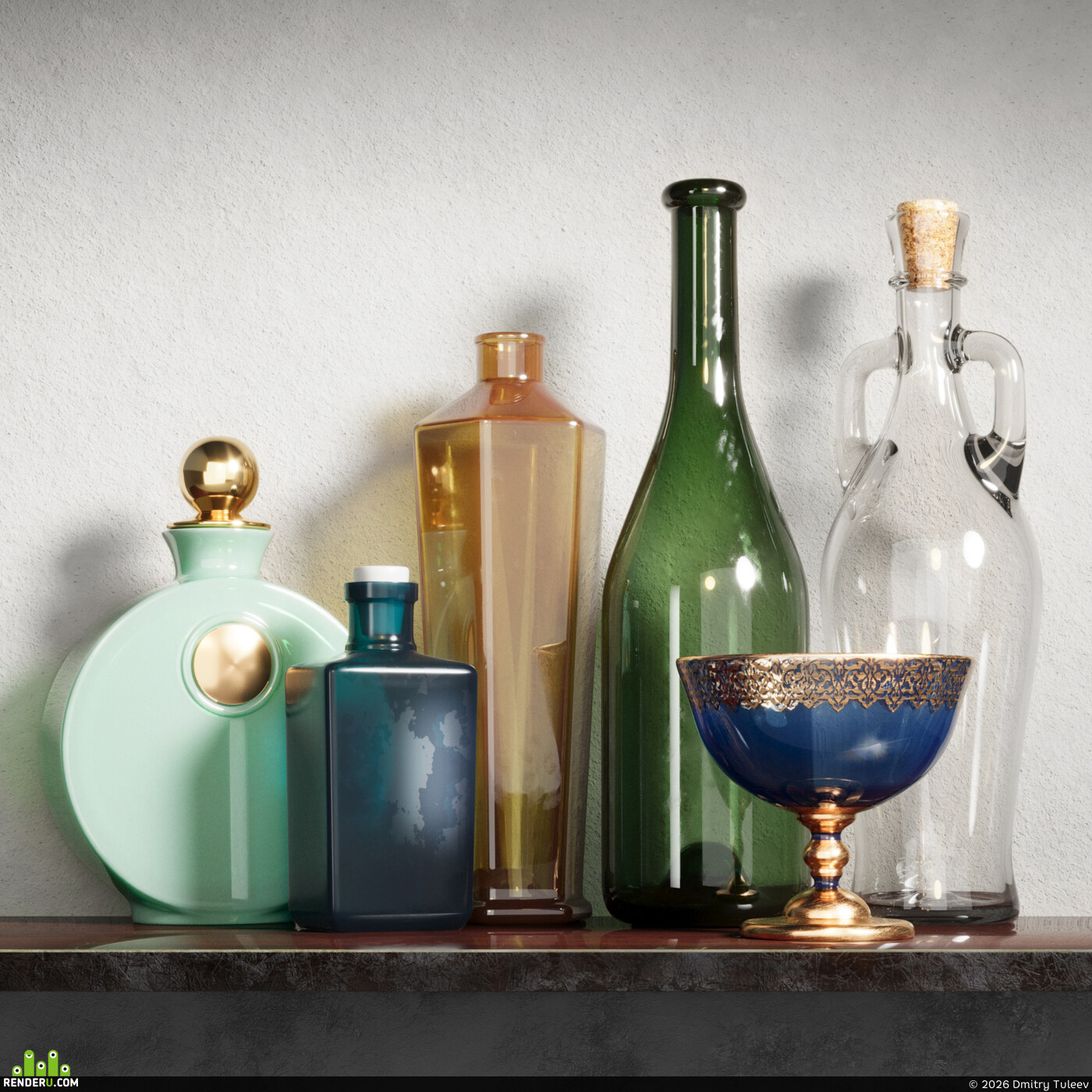 Dmitry Tuleev. Bottle still life