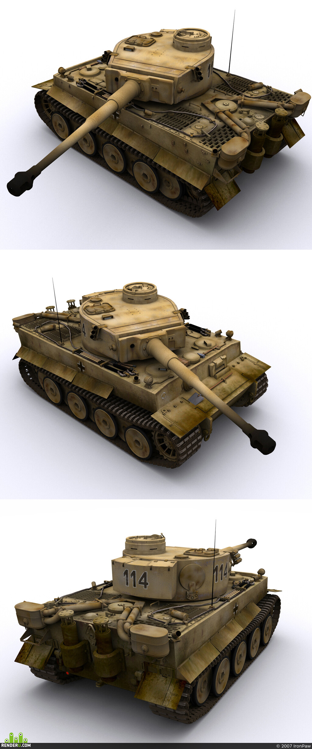 IronPaw. Pz.Kpfw.VI(H) “Tiger” / 503 abt. Kursk Battle 1943.