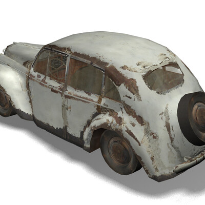 low poly: moskvich400 element okrujeniya red.