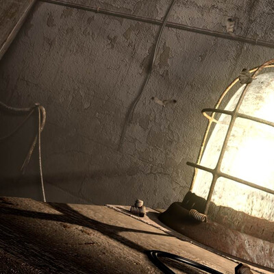 Lamp in a cellar