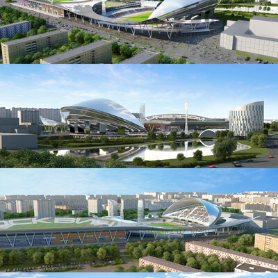 Vizualizatsiya proekta stadiona "Moskvich"