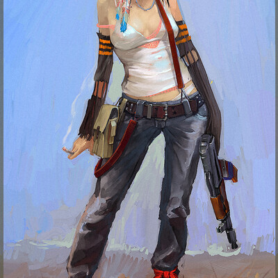 digital dog girl