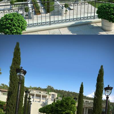 Villa na pobereje kurortnogo goroda Kannyi (Frantsiya)
