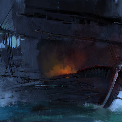 The mysterious piracy ship