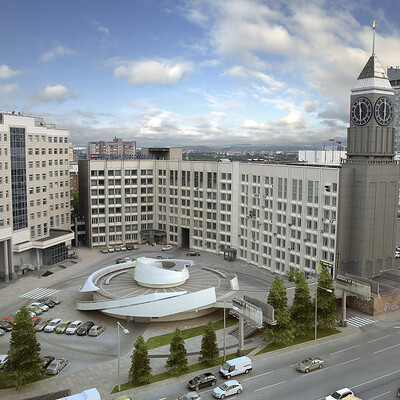 Podzemnaya stoyanka biznes-tsentra «Evropa» , g.Krasnoyarsk