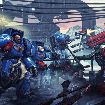 spacemarines vs orcs