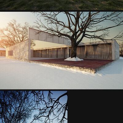 Rustic White House 