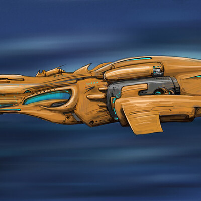 Orange spaceship