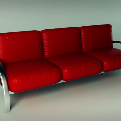 Red sofa