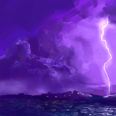 Rain and lightning