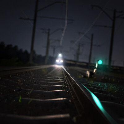 train in the night