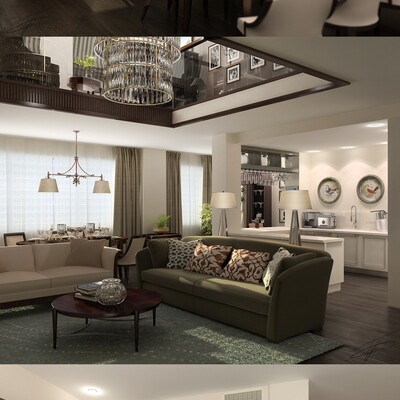 Two-level apartments