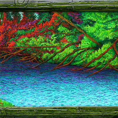 Autumnal shore of Ochta