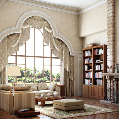 living room with fireplace