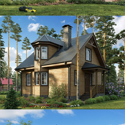 Visualization of houses, cottages