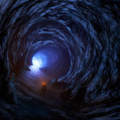 "By grottoes dreams"