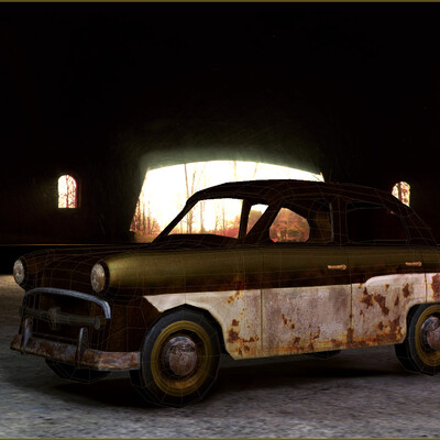 Low-poly Moskvich-407