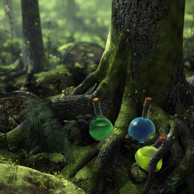 Forest bottles