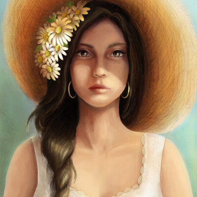 Girl in a hat