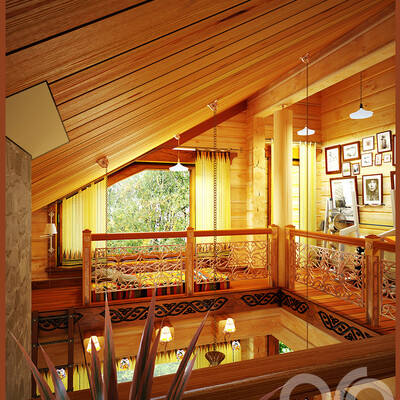 The wooden house