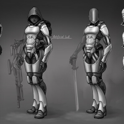 Female sci-fi armour