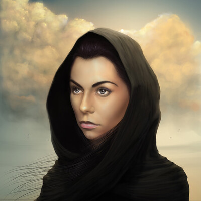 Woman in desert