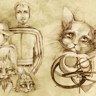 The boy cat