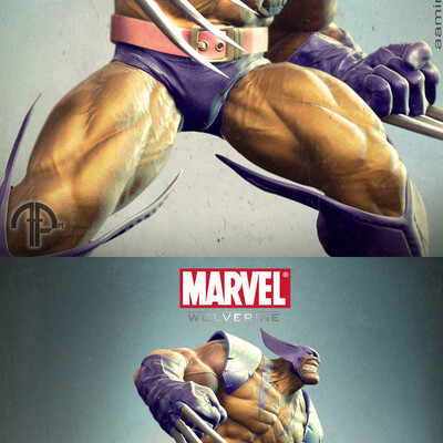 Wolverine in action 