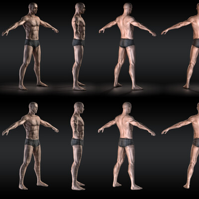 Undressed man