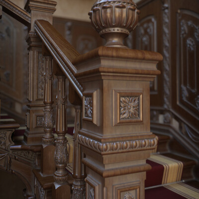 carved staircase