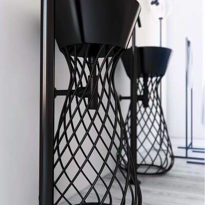Wire Pedestal Sink