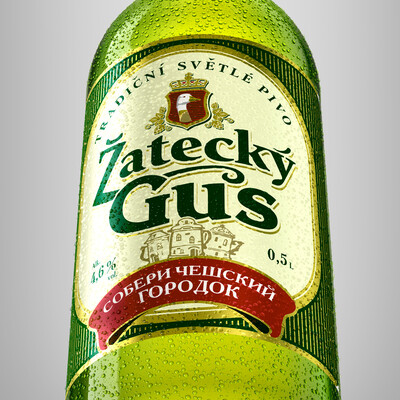 "Zatecky Gus" 3D bottle