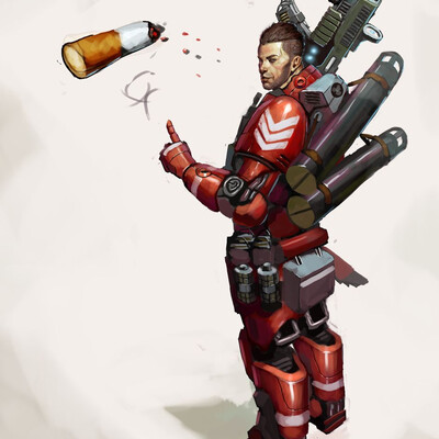 Trooper in red