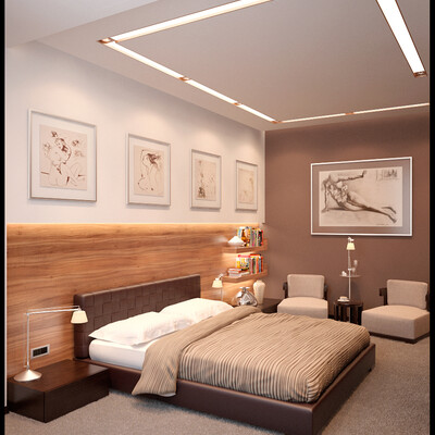 bedroom in penthhouse