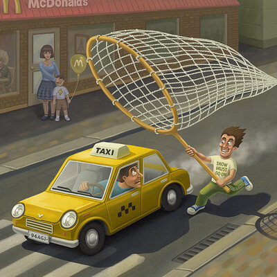 Catch the taxi
