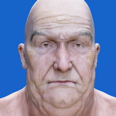 Old fat man portrait