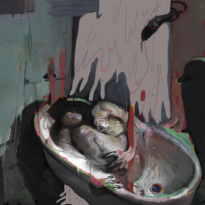 woman in the bath