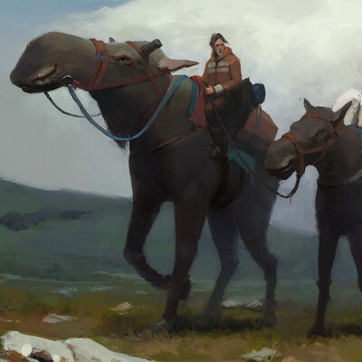 man on the moose
