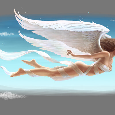 The angel in flight