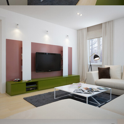 living room-kitchen