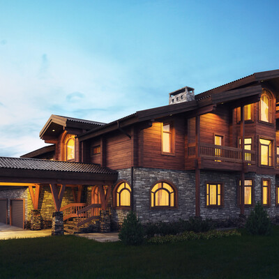 Evening cottage
