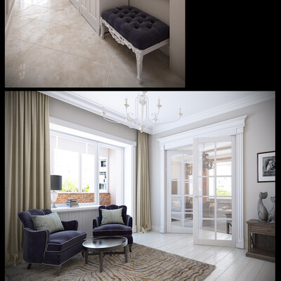Drawing room and hall